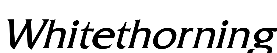 Whitethorning Italic Yazı tipi ücretsiz indir